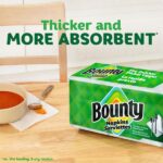 Bounty 12.1 in. x 12 in. White 1-Ply Napkins (200-Count) 003700096595