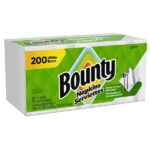 Bounty 12.1 in. x 12 in. White 1-Ply Napkins (200-Count) 003700096595