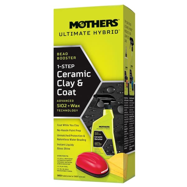 MOTHERS Ultimate Hybrid Ceramic Clay and Coat Kit with 24 oz. Detailer Spray, Microfiber Towel and Clay Tool 07260