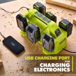 RYOBI ONE+ 18V 6-Port Fast Charger PCG006