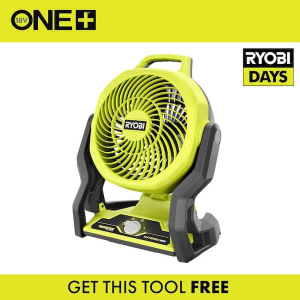 RYOBI ONE+ 18V Cordless Hybrid WHISPER SERIES 7-1/2 in. Fan (Tool Only) PCL811B
