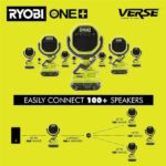 RYOBI ONE+ 18V Lithium-Ion 4.0 Ah Battery, 2.0 Ah Battery, and Charger Kit with FREE ONE+ Cordless VERSE Clamp Speaker PCL615B-PSK106SB