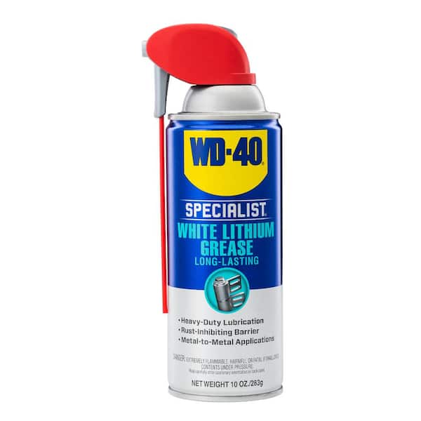WD-40 SPECIALIST 10 oz. White Lithium Grease, Long-Lasting Grease Spray 30061