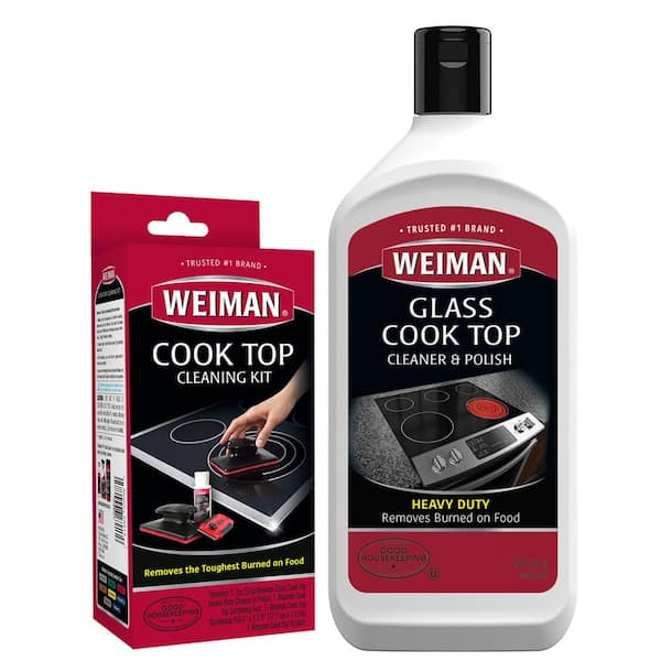 Weiman 2 oz. Glass Cook Top Cleaning Kit and 20 oz. Glass Cook Top Cleaner and Polish 98A