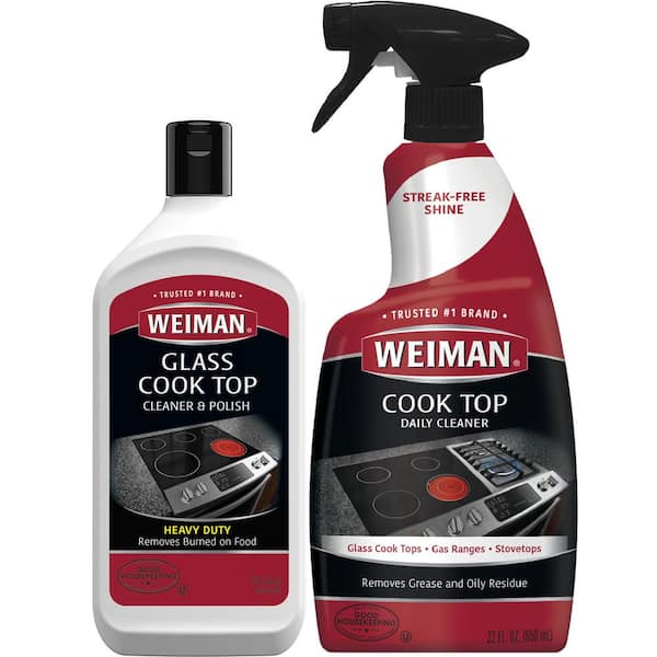 Weiman 20 oz. Glass Cook Top Cleaner and Polish and 22 oz. Stovetop Cleaner for Daily Use Spray 137