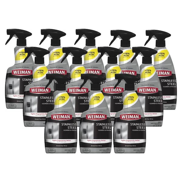 Weiman 22 oz. Stainless Steel Cleaner and Polish Spray (12-Pack) 108 COMBO2