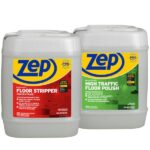 ZEP 5 Gal. High Traffic Floor Polish with Heavy-Duty Floor Stripper 5 Gal. (2-Pack Combo) BNZUHTFFLFFS